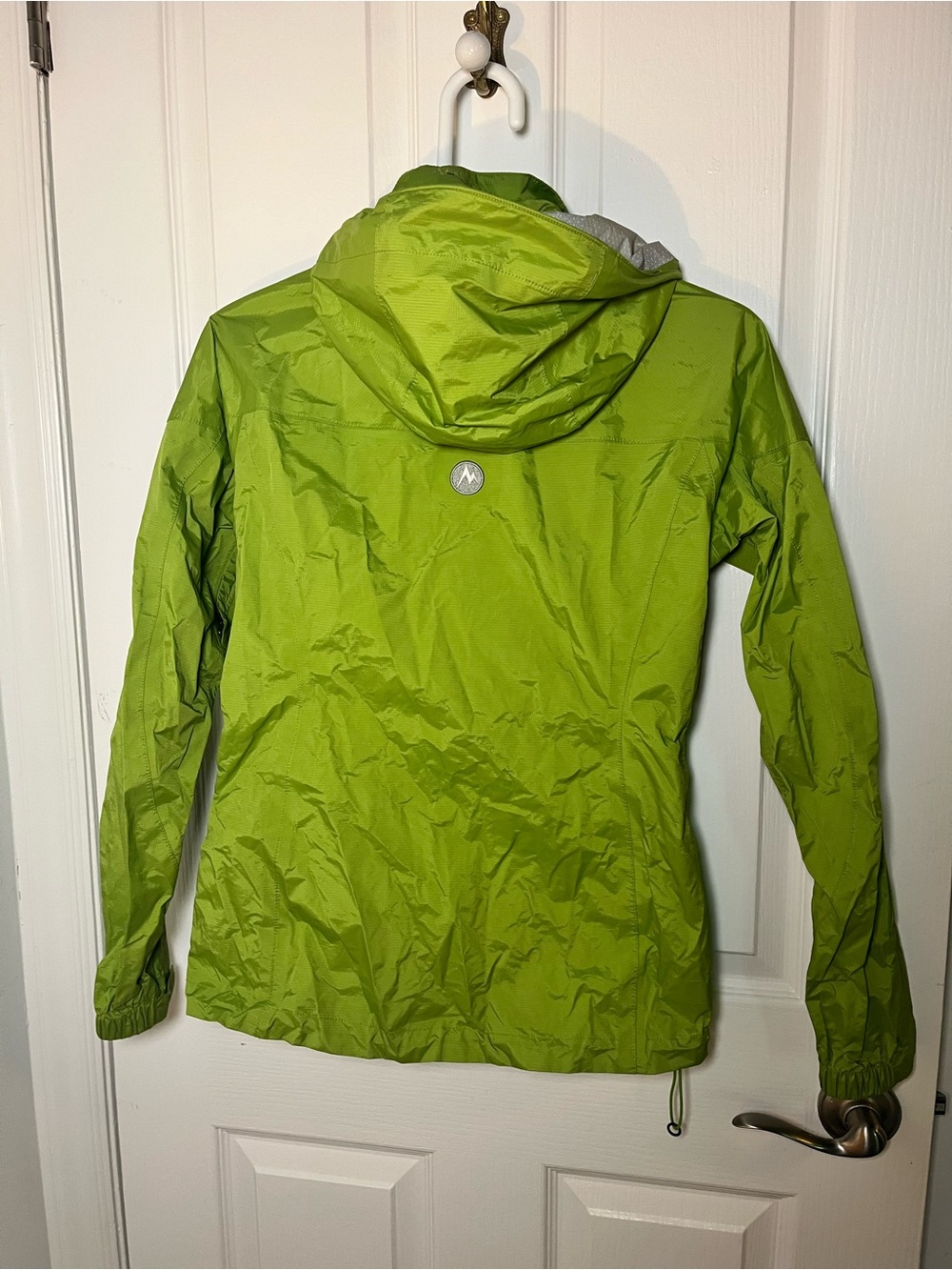 Marmot Bright Lime Green Packable Hooded Shell - Picture 2 of 5